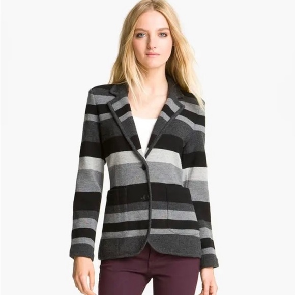 RAG & BONE Striped Wool Lucy Bromley Sweater Blazer, S - Picture 1 of 12